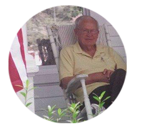 Hugh Harris at his home, 4th of July 2014